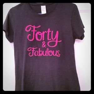 Forty and fabulous crew tee